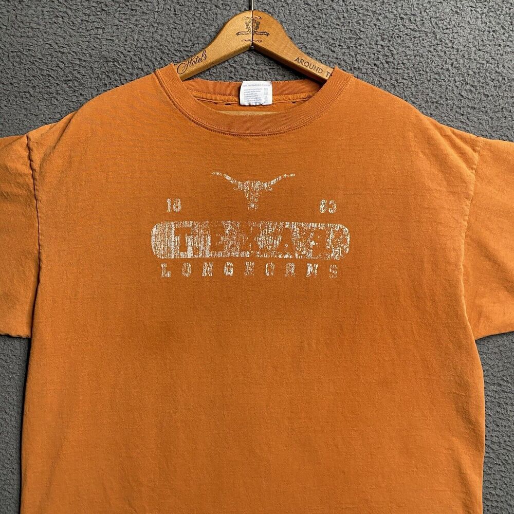 Vintage 90s University Of Texas Longhorns T-Shirt Mens XL USA Made Distressed